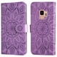 thumbnail image 5 of Funda tipo cartera FOXDOCK para Samsung Galaxy S9 , diseño girasol en relieve, cuero PU, cierre magnético, soporte y tarjetero, 5 of 5