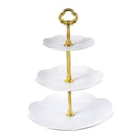 Magideal - Soporte Para Repostería De 3 Niveles, Bandeja Decorativa Para Servir Frutas, Bandeja Para Servir Aperitivos, Soporte Para Pastel, Baby Shower, Boda De Estilo B
