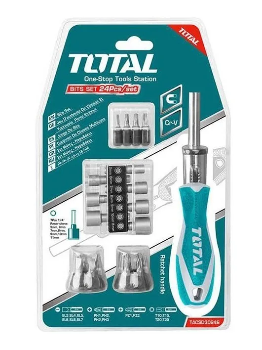 Genérico - Set De Destornilladores Y Dados De Trinquete 24 Piezas Total