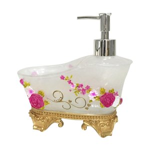 Bothyi - Dispensador De Jabón Líquido, Resina, 1 Uds., Bomba De Loción Para Baño, Sala De Lavado, Mesa Blanca C