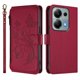 thumbnail image 2 of Funda Cartera Mariposa para [Xiaomi Redmi Note 14S 4G] con Soporte y Cremallera Rojo, 2 of 6