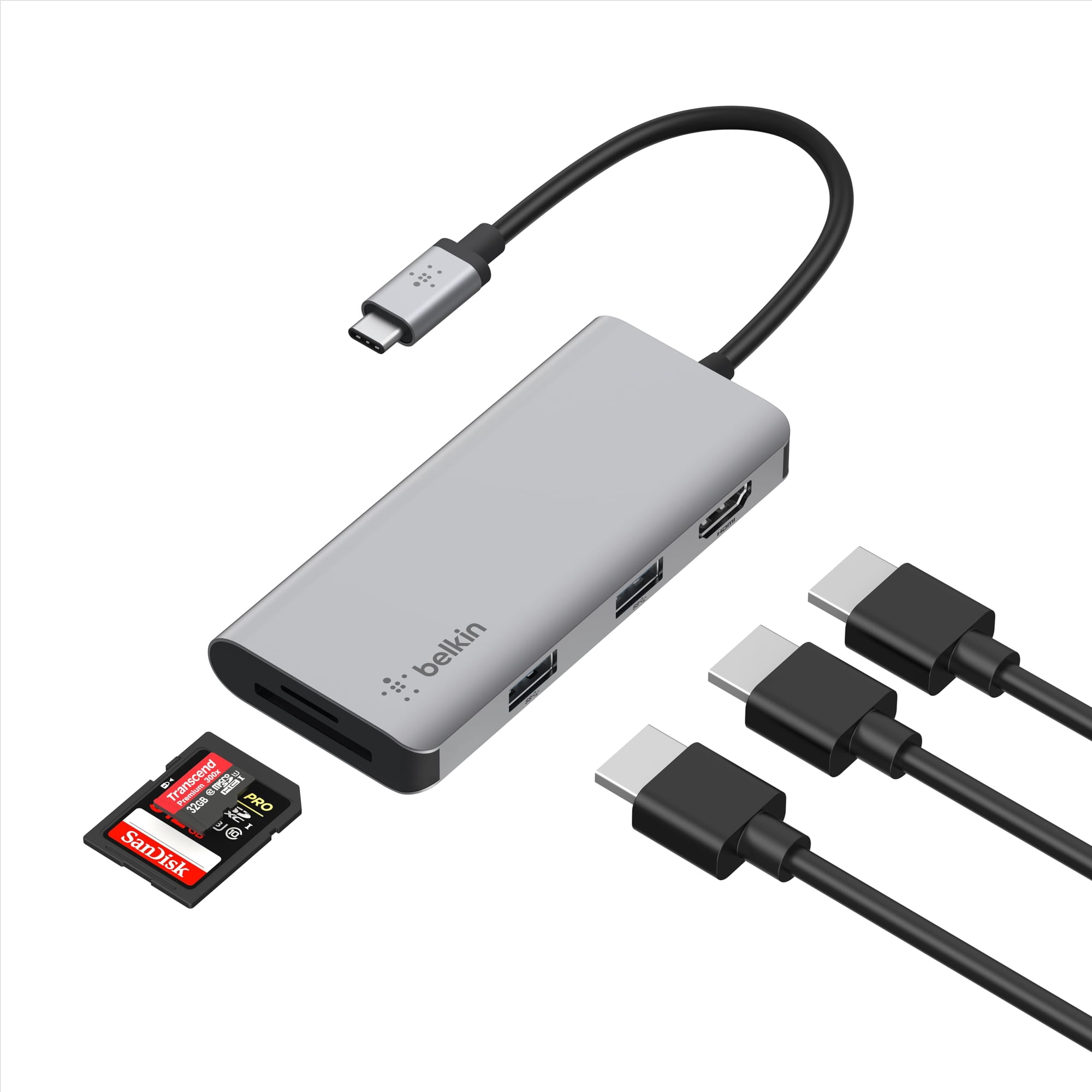 Estación De Acoplamiento Multipuerto 5 En 1 Con Hub Usb-c De Belkin Con Hdmi 4k