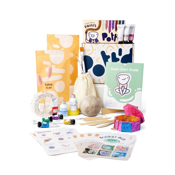 Kit de Arcilla para Modelar Pott'd de Secado al Aire 2 kg con Pinturas