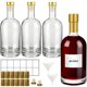thumbnail image 1 of Juego de 4 botellas de vidrio transparente TBWIND 750 ml con corchos, 1 of 8