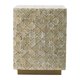 thumbnail image 3 of Taburete auxiliar Accent Benjara Square Capiz crema/dorado, 3 of 5