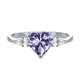 thumbnail image 2 of Anillos de Compromiso de Moissanita de 2 Uds para Mujer de Plata Esterlina Anillo de Promesa Aniversario Corte Corazón Color D VVS1 Anillos de Moissanita Anillos de Diamante con Certificado, 2 of 9