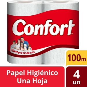 Papel Higiénico Confort Max 4 Un 100 Mt