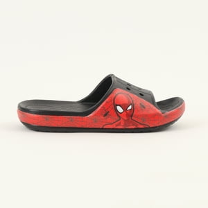 Sandalia Slide Niño Negro Telaraña Spiderman Marvel