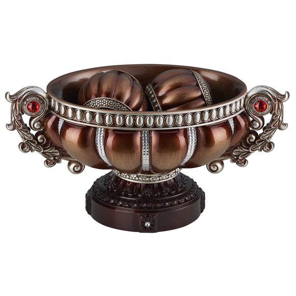 Cuenco decorativo OK Lighting Delicata de 8,75 cm de alto con esferas