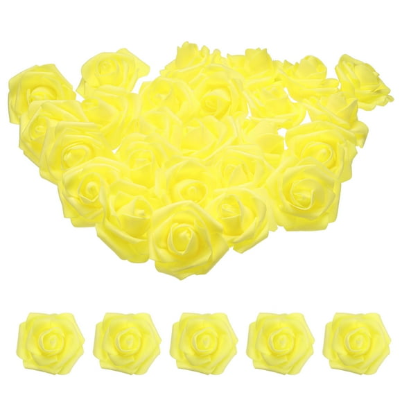 Cabezas de Rosa de Espuma Uxcell 6-7 cm Amarillo