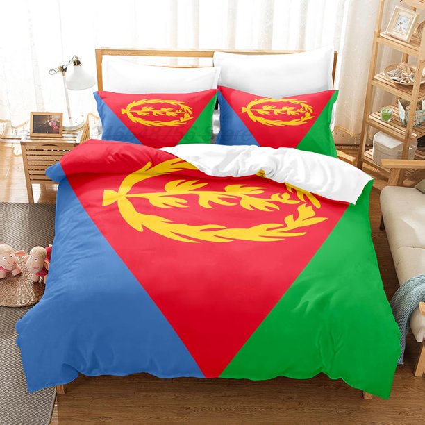 Ertrea Flag Bedding Set Single Twin Full Queen King Size Bed Set Aldult Kid Bedroom Duvetcover Sets 3D Print Cool bed sheet set Bed Sheets