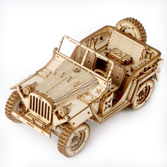 Maqueta de coche ROBOTIME 3D Puzzle a escala 1:18 de coche de campaña militar para adultos
