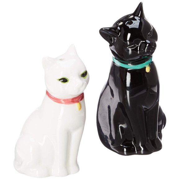 Set de Sal y Pimienta Abbott Collection Home Gato 9 cm