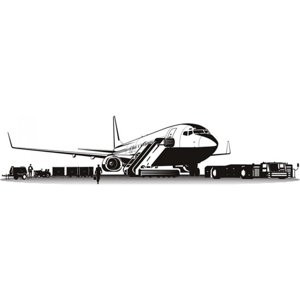 Rienda Libre Graphics - Decomural Airport Aeroplane Airplane Ws-17913