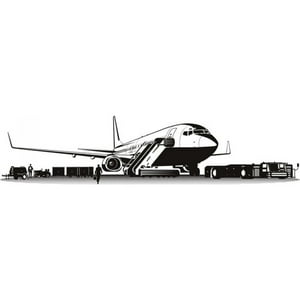 Rienda Libre Graphics - Decomural Airport Aeroplane Airplane Ws-17913