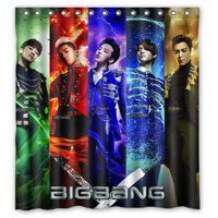 Pinghai - Cortina De Ducha Bigbang Con Ganchos (167 X 183 Cm)