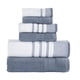 thumbnail image 1 of Juego de toallas Modern Threads Reinhart Denim, 6 piezas, blanco, 1 of 5