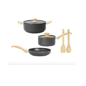 Batería De Cocina Ilko Black 7 Piezas Negro | Diseño Moderno