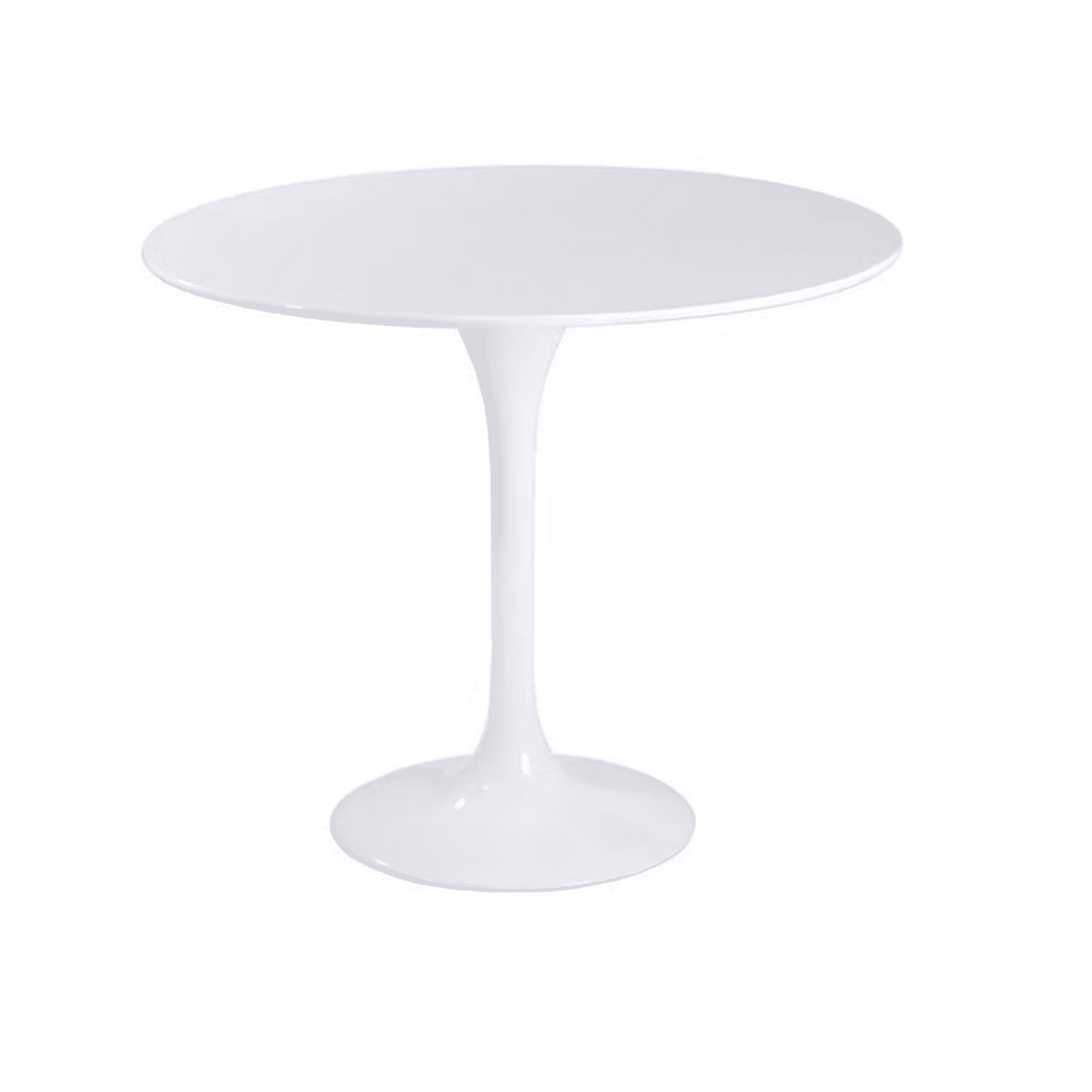 Habita2 Chile - Mesa Redonda Moderna De Comedor Tulip 80cm Con Base Metalica - Blanco