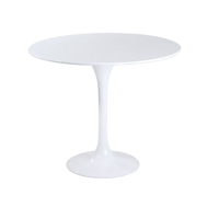 Habita2 Chile - Mesa Redonda Moderna De Comedor Tulip 80Cm Con Base Metalica - Blanco
