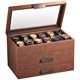 thumbnail image 5 of Caja de relojes Glenor de 24 compartimentos color marrón – Estuche de exhibición de lujo, 5 of 5