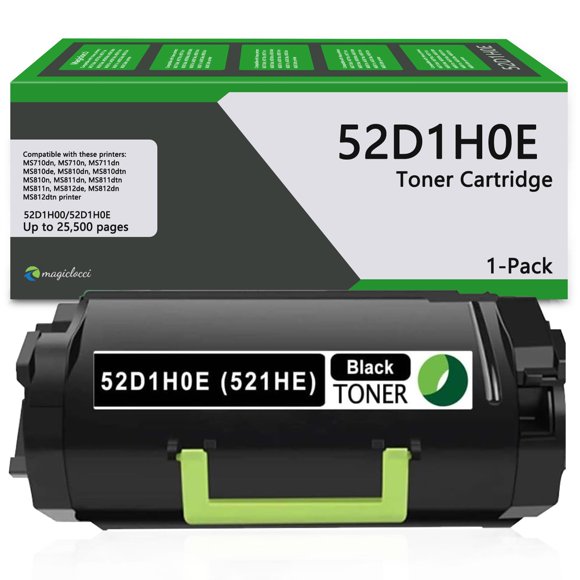 Cartucho de tóner negro de alto rendimiento 521HE 52D1H0E (1 unidad) - Reemplazo compatible para Lexmark 52D1H0E para impresoras MS810n MS710 MS711 MS810 MS810dn MS811 MS811dn MS812