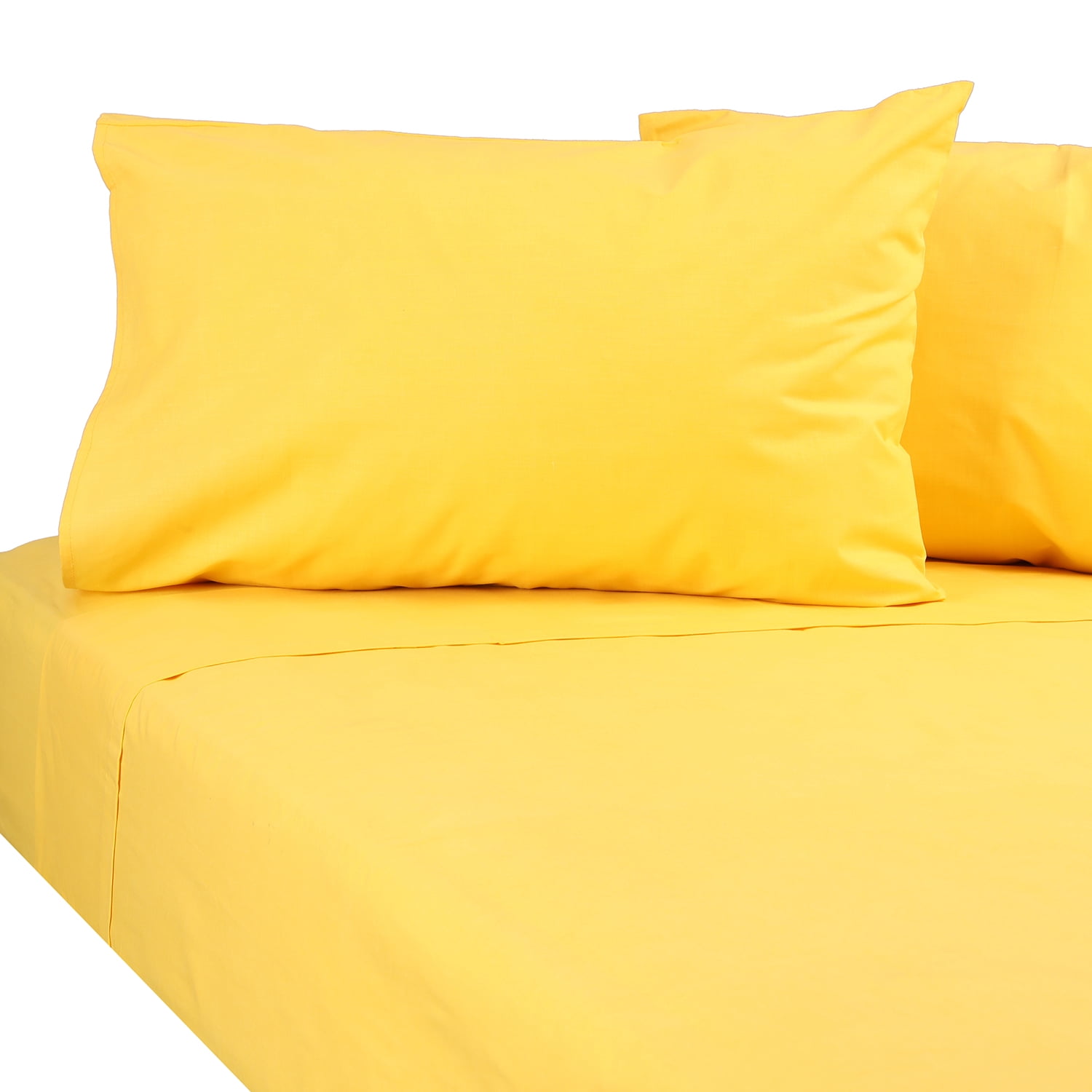 Sueño Blanco - Juego De Sabanas , 2 Plaza, Color Amarillo, 144 Hilos