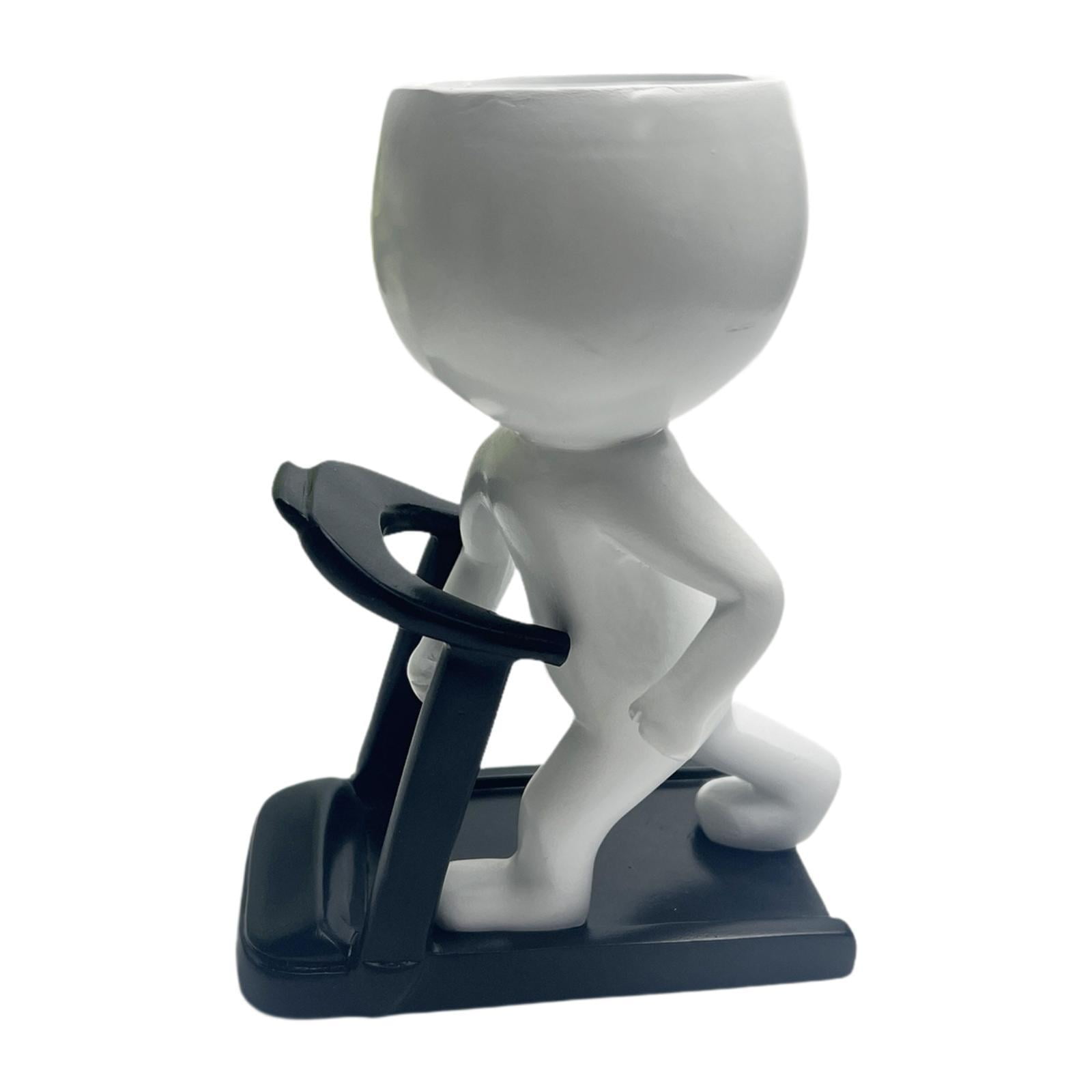 Magideal - Maceta Creativa Para Flores, Maceta De Resina, Adorno De Escritorio Para Sala De Estar, Estante De Mesa, Regalo De Inauguración De La Casa, Decoración Rueda De Andar