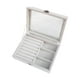 thumbnail image 4 of Caja De Joyería De Viaje Portátil, Ventana Transparente Para Pulseras, Anillos, Pendientes, 3 Rejillas, 4 of 5