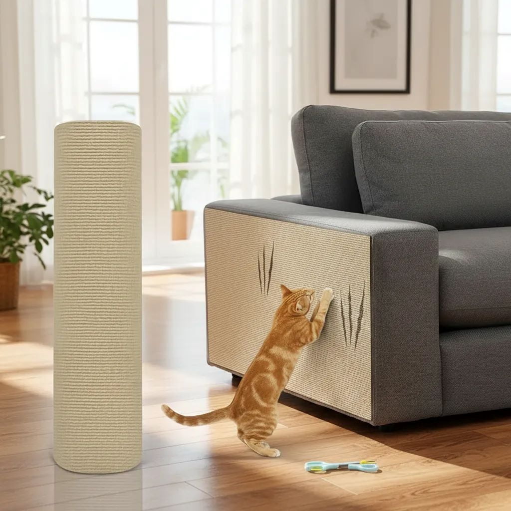 Protector De Sofá Adhesivo Rascador Gatos Antiestrés 60 X 30
