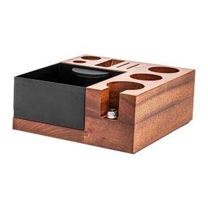 Magideal - Organizador De Estación De Manipulación De Café, Caja De Posos De Café, Soporte De Portafiltro Desmontable Para Distribuidor De Manipulación De Café Traje 51Mm 53Mm 54Mm