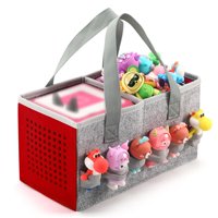 Funda De Transporte Seracle Travel Fieltro Bag Para Toniebox 1/2 Gris+Roja