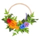 thumbnail image 1 of Corona De Flores Artificiales De Primavera Exterior Para Puerta Delantera Con Cuentas De Madera, 1 of 3