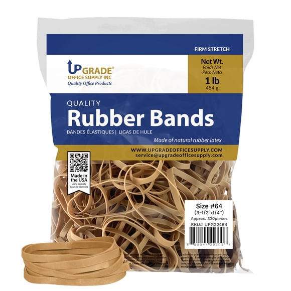 Bandas elásticas Upgrade Office Supply 9 cm 1 lb (paquete de 320)