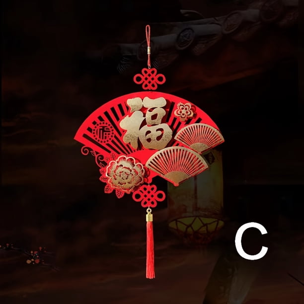 1pc Traditional Chinese New Year Decoration: Red Chinese Knot Pendant for Festive Celebration!