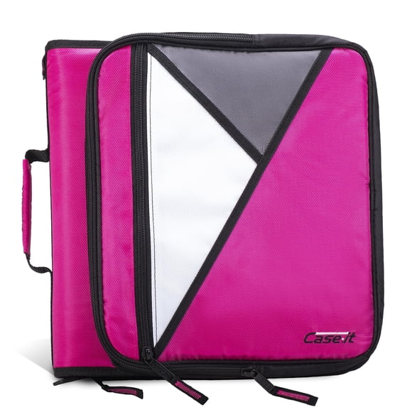 Carpeta de anillas Case it LT-007 400 hojas 5 cm magenta