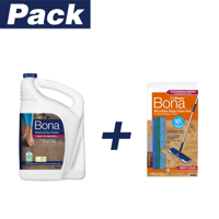 Bona - Pack Recarga Limpia Pisos Madera 3.78 Lt + Pad Doble Zona