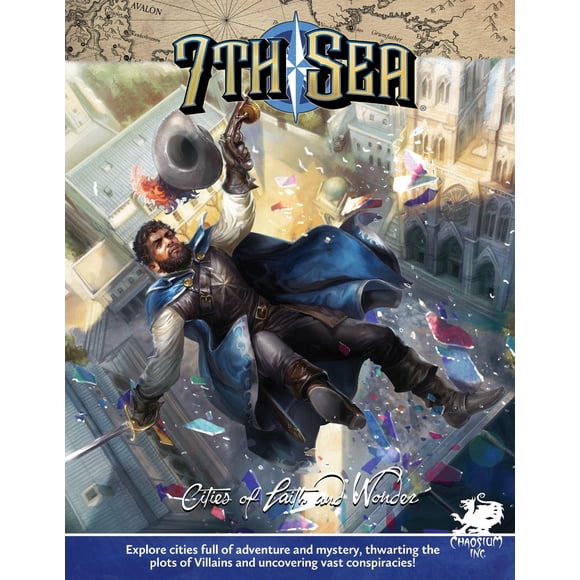 Libro Chaosium 7th Sea: Ciudades de fe y maravillas
