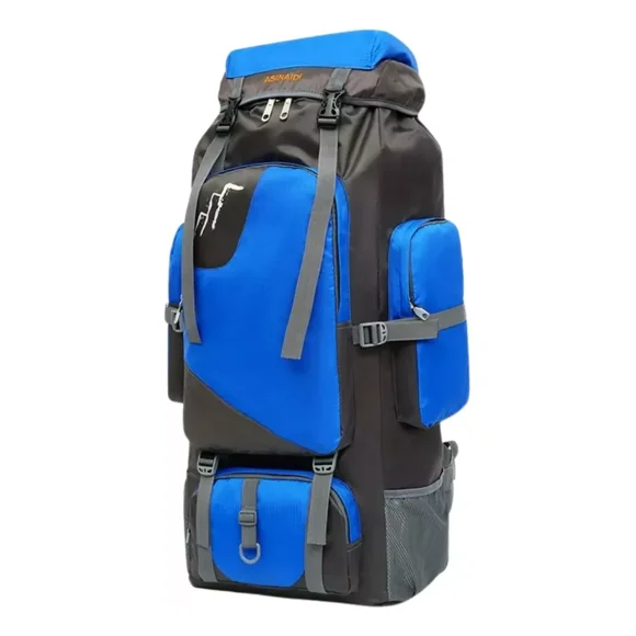 Mochila Viaje 90 Litros Mochilas De Camping Azul