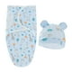 thumbnail image 5 of Swaddle Wraps Para Recién Nacidos, Gorro Para Bebés, Manta Infantil Para Niñas Recién Nacidas, Regalos, Jirafa Azul, 5 of 5