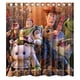 thumbnail image 1 of Cortina de ducha de Toy Story de Carton Anime That Time Forgot, juego de cortina de baño con ganchos, tamaño 66 x 72 pulgadas, 1 of 3