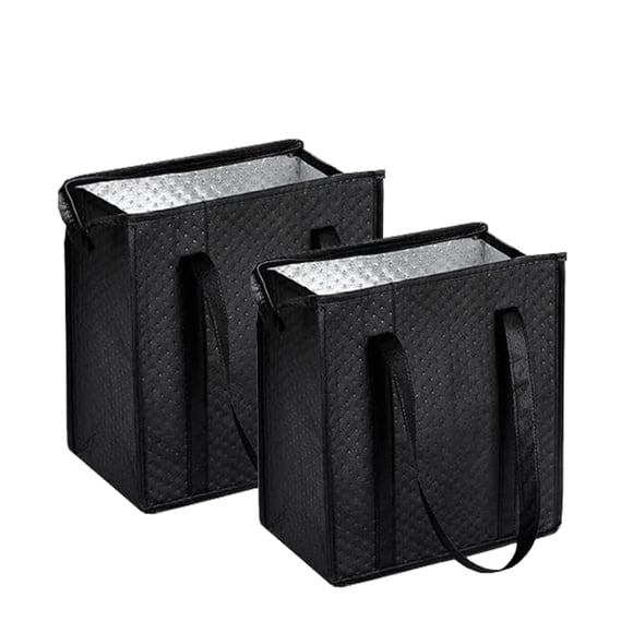 Bolsas de la compra WhoseBags 18 L negras, pack de 2, aisladas