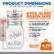 thumbnail image 2 of Frascos Mason NutriChef Paquete de 8 de Vidrio Grueso de 500 ml con Tapas, 2 of 8
