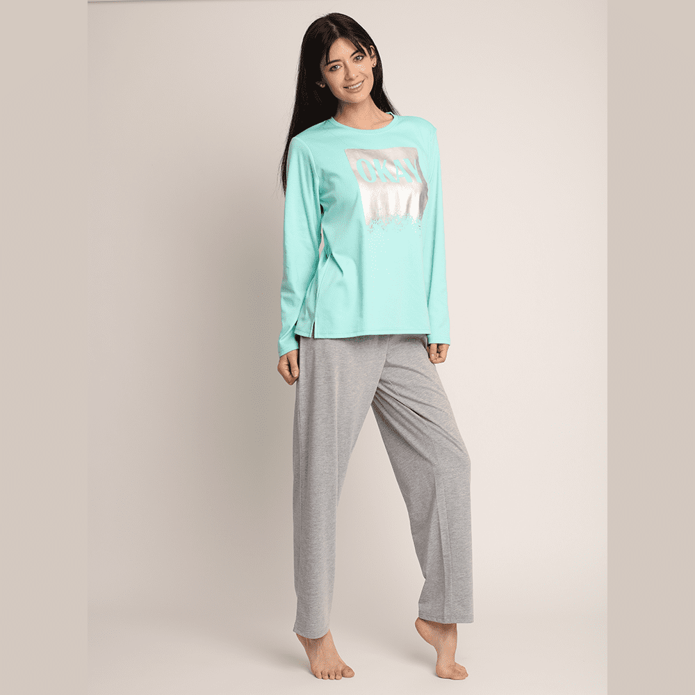 Mon Amour - Pijama Algodón Con Folia Plateada 261502 - Xl