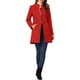 thumbnail image 2 of INSPIRE CHIC Abrigo de Mujer de Largo Medio con Cuello Alto, Botonadura Simple, Bolsillos Inclinados y Forro Completo, Rojo Brillante Talla L, 2 of 6