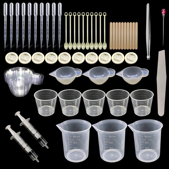 Kit de Herramientas Woohome de 66 Piezas para Resina Epoxi con Moldes de Silicona