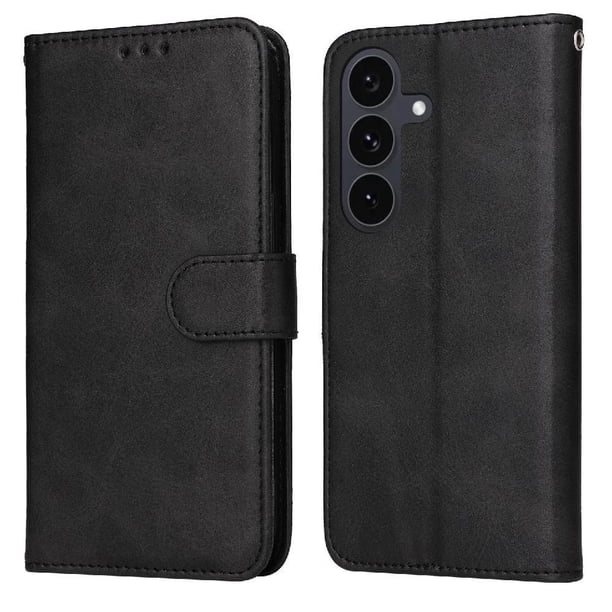Funda Billetera para Samsung Galaxy S25 FE con Porta Tarjetas y Soporte Ajustable Negro