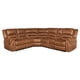 thumbnail image 1 of Sofá Seccional Reclinable Cuero Viejo Con Posavaso Café, 1 of 5