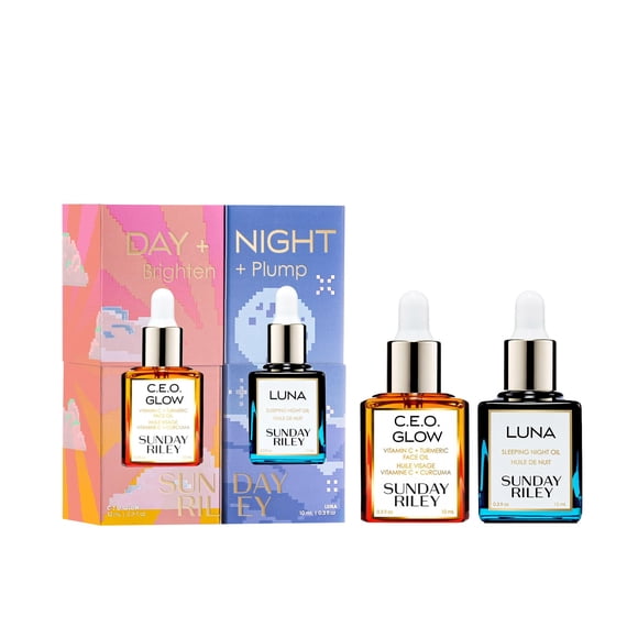 Set de cuidado de la piel Sunday Riley Day + Night Brighten + Plump