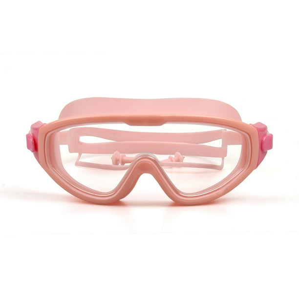 Gafas de natación para niños, gafas de visión amplia con tapones para los oídos
